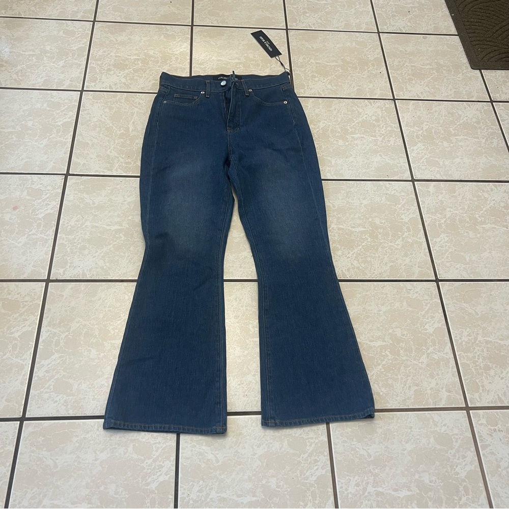 Veronica Beard Blue Flare Wide Leg Jeans
